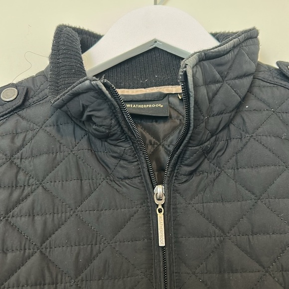 Weatherproof Black Quilted Jacket With Side Stretch, Large - Picture 6 of 12